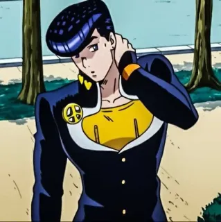 😎 Josuke Higashikata JoJo's Bizarre Adventure Anime, Manga, Josuke Higashikata, Jojo, Le bizzarre avventure di JoJo, Personaggio whatsapp sticker