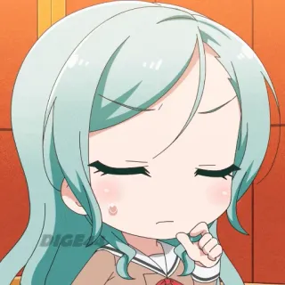 🤔 DIGEST Anime, Chibi, Mädchen, Süß, Denken, Digest whatsapp sticker