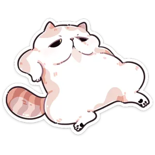 ❤️ kat, dier, huisdier, schattig, sticker, cartoon, lui, fluffy whatsapp sticker