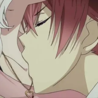 🍷 anime, kiss, romance, love telegram sticker