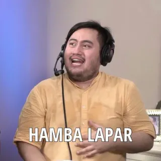 🤏 HAMBA LAPAR nourriture, faim, personne, faim whatsapp sticker