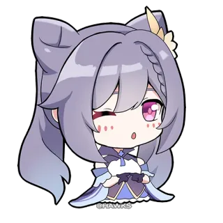 😉 @HAWKS sticker, anime, chibi, cute, kawaii, cat ears telegram sticker
