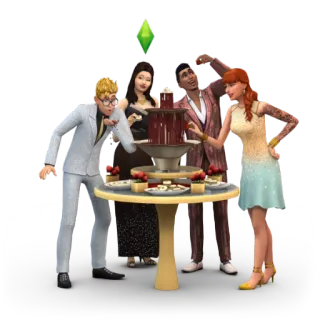 🍩 The Sims sims, party, people, video game, lifestyle, friends telegram sticker