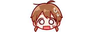 😱 Anime, Chibi, Przestraszony, Zszokowany, Zaskoczony, Słodki, Dziewczyna telegram sticker