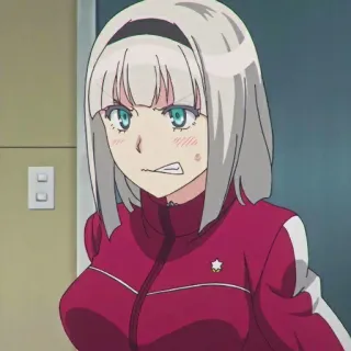 ☹️ anime, angry, girl, cartoon, female telegram sticker