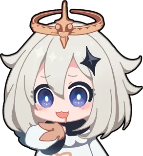🤤 Paimon Genshin Impact paimon, genshin impact, anime, game, emergency food, cute telegram sticker
