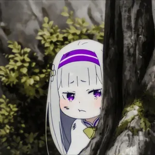🎐 Emilia anime, sticker, cute, girl, cartoon, emilia, re:zero telegram sticker