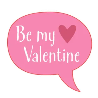 😍 Be my Valentine バレンタイン, ハート, 愛, グリーティング, 関係, かわいい telegram sticker