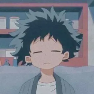 🥦 Izuku Midoriya My Hero Academia Anime, Manga, Izuku Midoriya, My Hero Academia, Deku, triste, ragazzo telegram sticker