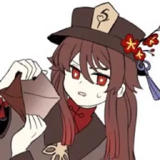 👻 Hu Tao Genshin Impact 动漫, 女孩, 卡通, 原神, 胡桃, 游戏 telegram sticker