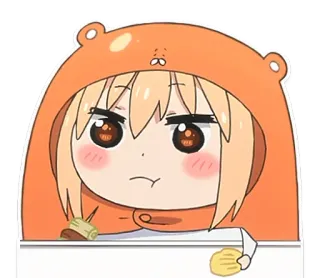 🍿 Umaru Doma Himouto! Umaru-chan anime, umaru, himouto umaru-chan, cute, kawaii, character, girl, hoodie telegram sticker