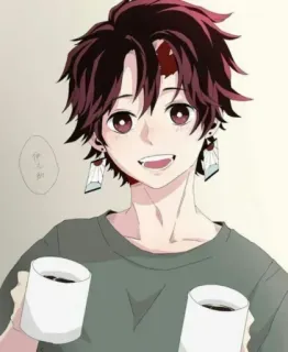 🥀 Tanjiro Kamado Demon Slayer Anime, Demon Slayer, Tanjiro Kamado, Dessin animé, Personnage, Manga telegram sticker