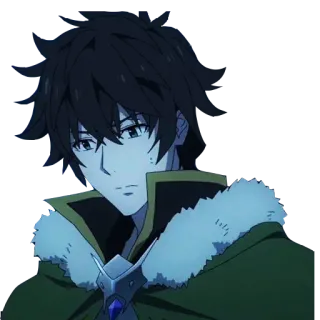 😐 Naofumi Iwatani The Rising of the Shield Hero anime, shield hero, isekai, fantasy, character, hero telegram sticker