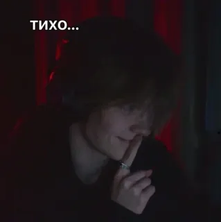 🤫 ТИХО... psst, ruhe, stille, person, finger auf lippen telegram sticker