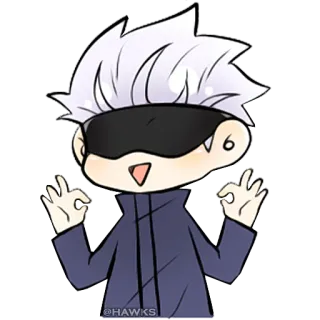 👌 Gojo Satoru Jujutsu Kaisen Anime, Jujutsu Kaisen, Gojo Satoru, Gojo, Satoru, Charakter, Aufkleber telegram sticker