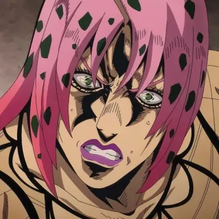 🐸 Diavolo JoJo's Bizarre Adventure Anime, Manga, Bösewicht, Pinke Haare, Jojo telegram sticker