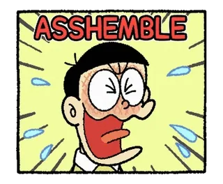 ⭐️ ASSHEMBLE Mème, Parodie, Offensant, Dessin animé, Bande dessinée whatsapp sticker