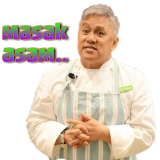 🍽 masak asam... cibo, cucina, chef, cucina malese whatsapp sticker