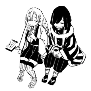 🍪 Mitsuri Kanroji Demon Slayer Anime, Carino, Manga, Rilassante, Coppia telegram sticker