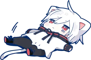 😕 猫, アニメ, ちび, かわいい, 漫画 whatsapp sticker
