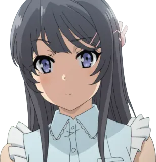 😤 Mai Sakurajima Rascal Does Not Dream of Bunny Girl Senpai Anime, Mädchen, Bunny Girl, Süß, Brünette telegram sticker