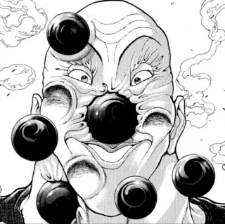 😌 Baki Baki, Kampfsport, Kämpfer, Anime, Manga, ungewöhnlich, verformt telegram sticker