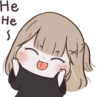 🥺 He
He
Je słodkie, anime, kreskówka, język, dziewczyna, szczęśliwy telegram sticker