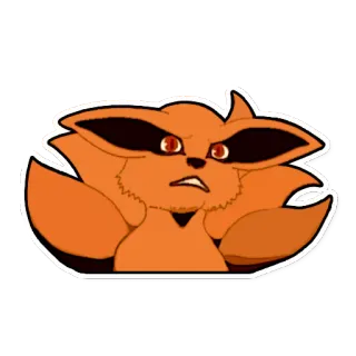 😧 Kurama Naruto kurama, naruto, anime, manga, kyubi, démon à queues, renard telegram sticker