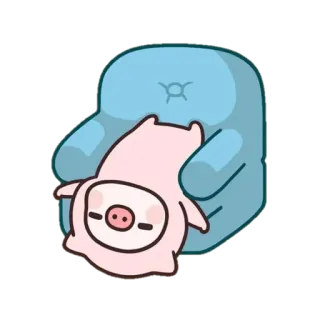 😵 豚, 可愛い, 動物, カワイイ, ピンク, 漫画 telegram sticker