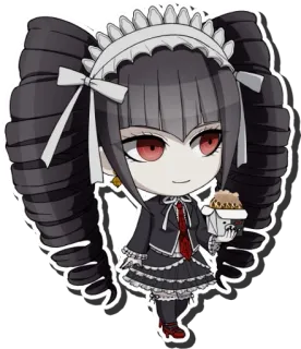 🃏 Celestia Ludenberg Danganronpa Anime, Mangá, Celestia Ludenberg, Danganronpa, Chibi, Personagem telegram sticker
