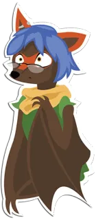 😳 murciélago, animal, dibujos animados, pegatina, antropomórfico, personaje telegram sticker