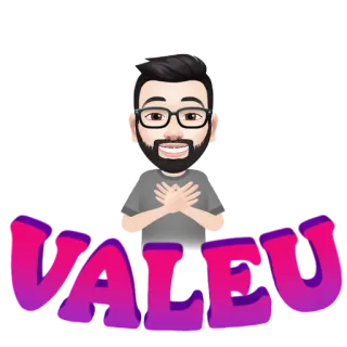 ✳️ VALEU danke, dankbarkeit, digitaler Avatar, Cartoon Figur telegram sticker