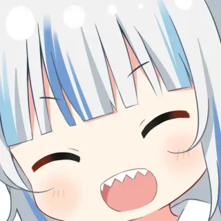 😆 Gawr Gura อนิเมะ, น่ารัก, ฉลาม, VTuber, คาวาอิ telegram sticker