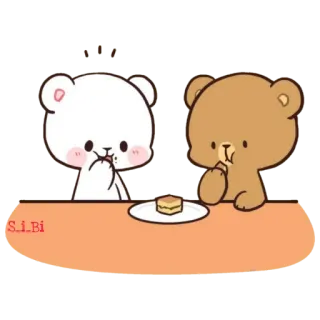 😇 orsi, mangiare, carino, dolce telegram sticker