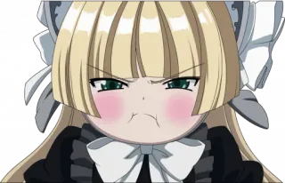 😡 Аниме, Злой, Горничная, Манга, Персонаж telegram sticker