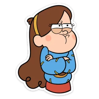 😒 Mabel Pines Gravity Falls мультфильм, Мэйбл Пайнс, Гравити Фолз, мультипликация, Дисней telegram sticker