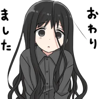 👀 おわり
ました Anime, Triste, Fille, Manga, Japonais, Kawaii whatsapp sticker