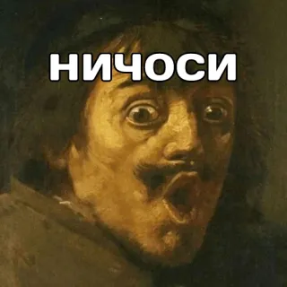 😱 НИЧОСИ expression, funny, meme, shocked, reaction, portrait telegram sticker