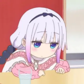 🍚 Kanna Kamui Miss Kobayashi's Dragon Maid Anime, Dragão, Fofo, Kawaii, Mangá, Kanna, Kanna Kamui whatsapp sticker