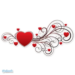 💞 @afasoft serce, miłość, walentynki, romantyczny, ozdoba, czerwony telegram sticker