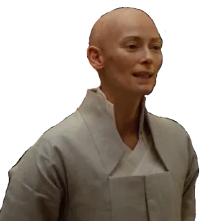 💇 Ancient One Doctor Strange Ancient One, Doctor Strange, Tilda Swinton, marvel, monk, bald telegram sticker