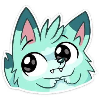 🥺 lindo, animal, dibujos animados, zorro, pegatina telegram sticker