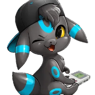 😉 Umbreon pokemon, umbreon, gameboy, animal, cartoon, sticker telegram sticker