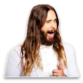 👉 Jared Leto celebrity, person, actor, winking, Jared Leto telegram sticker