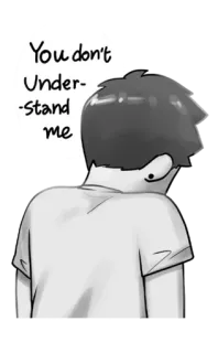 😩 You don't
Understand me triste, arrabbiato, incompreso, emotivo, adolescente, fumetto telegram sticker