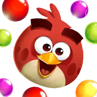 😄 Red Angry Birds angry birds, красная птица, мультфильм, персонаж игры, мобильная игра telegram sticker