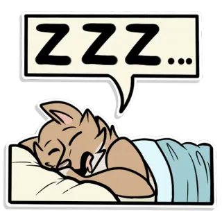 😴 ZZZ... sleeping, animal, cartoon, zzz, sleepy, cute telegram sticker