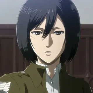 ❤️ Mikasa Ackerman Attack on Titan อนิเมะ, ตัวละคร, มิคาสะ, แอคเคอร์แมน, ผ่าพิภพไททัน whatsapp sticker