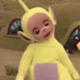 💭 Laa-Laa Teletubbies Dessin animé, Télétubbies, Laa-Laa, Jaune, Enfants telegram sticker