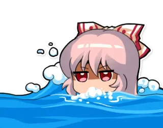 🌊 Anime, Wasser, Charakter, Chibi telegram sticker